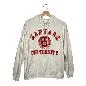 H&M Harvard University White College Hoodie Large